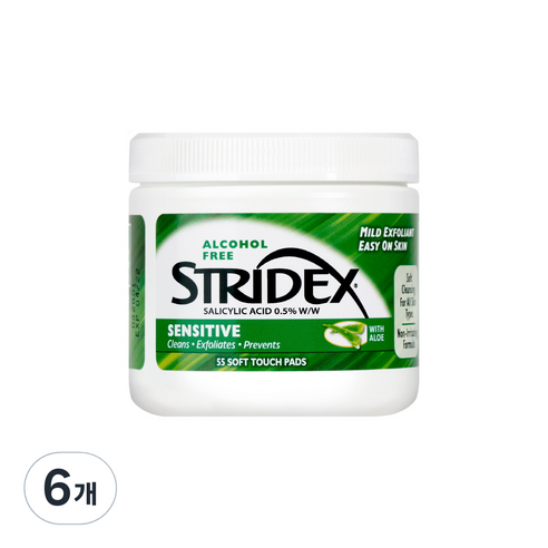 스트라이덱스 센시티브 필링 패드 55p, 클렌징 패드 55매, 6개
