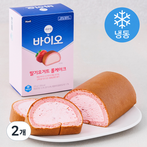 데르뜨 매일 바이오 딸기 롤케이크 (냉동), 2개, 370g