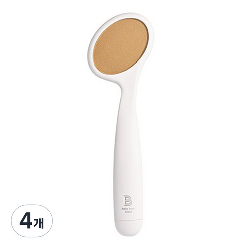 베베풋 글라스 발각질 제거기 화이트, 4개, 1개입