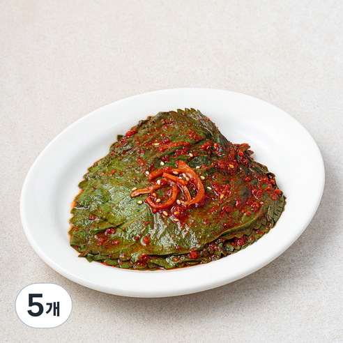 더반찬 밥도둑 양념생깻잎, 100g, 5개