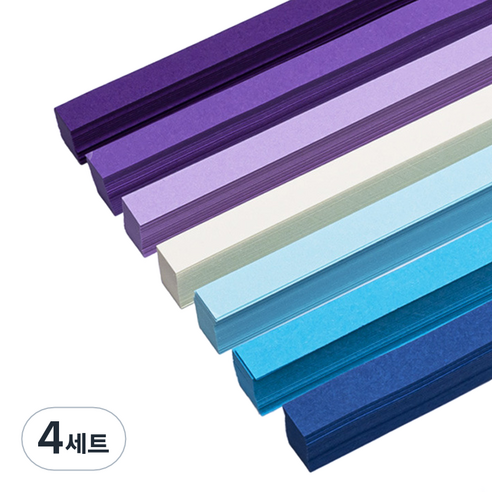 미소로운 이벤트 양면 별 종이접기 멀티페이퍼 블루 퍼플 그라데이션 540p 세트, 7색, 4세트
