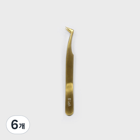 어스엔유 연장 속눈썹 핀셋 ㄱ자형, 6개