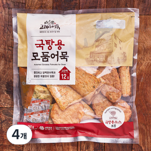 고래사어묵 국탕용 모둠어묵, 760g, 4개