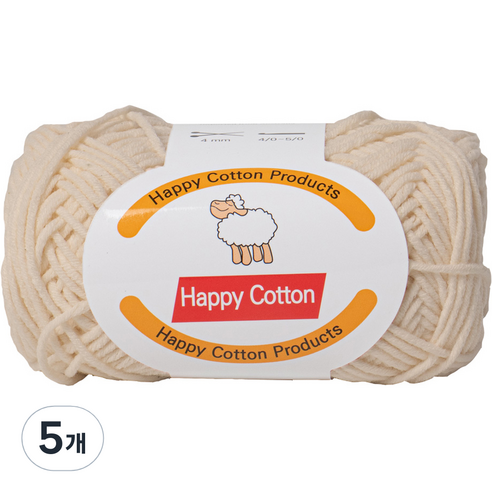 yarna 해피코튼 뜨개실 45g, 704, 5개