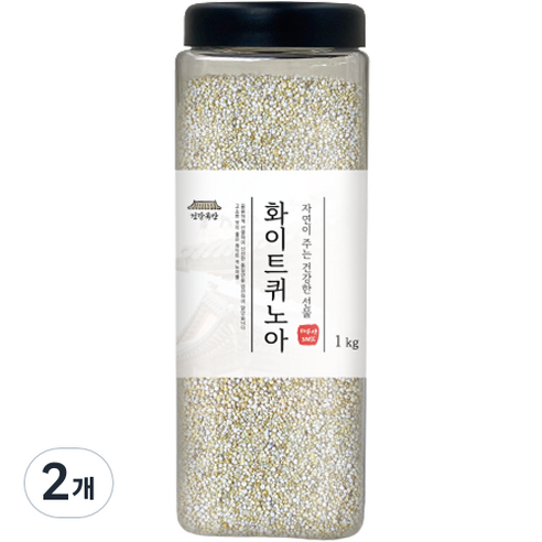 건강곡간 페루산 화이트퀴노아 통, 1kg, 2개