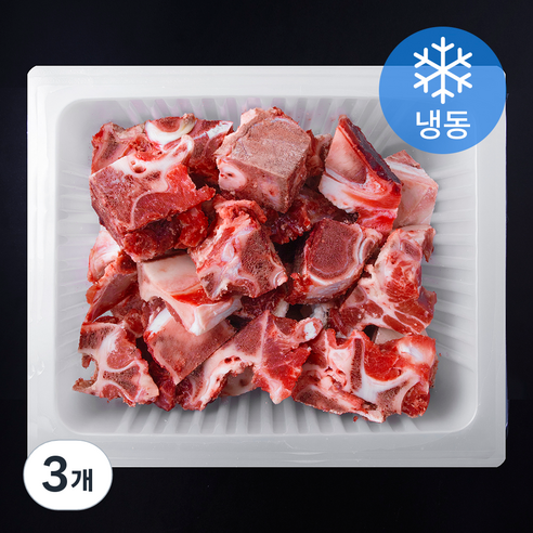 국내산 소고기 잡뼈 2등급 탕용 (냉동), 3개, 3kg
