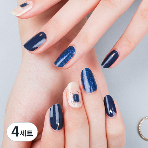 말랑 리얼 젤 네일스티커, 4세트