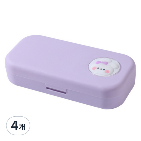 비투윈 실용적인 필통, 퍼플, 4개