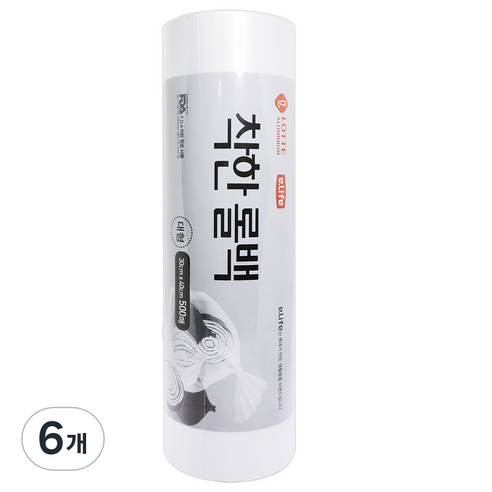 롯데이라이프 착한 롤백 30 x 40 cm 500매, 대(L), 500매입, 6개