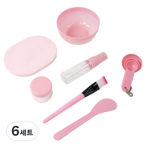 온비유 스킨케어 팩도구 9종 세트, 핑크, 6세트