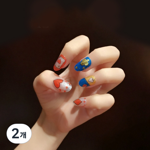 이코 네일스티커 QB342, 카드라이프, 2개