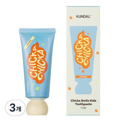 쿤달 유아용 치카 스마일 키즈치약 카라멜향, 60g, 15개