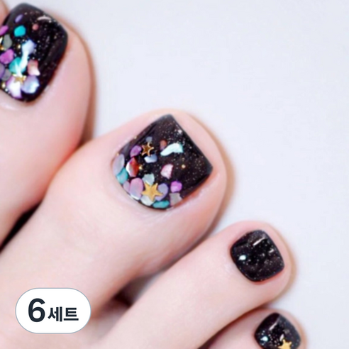 잇템샵 여름 네일아트 페디큐어 스티커 세트, 6세트, HL-006 헬로