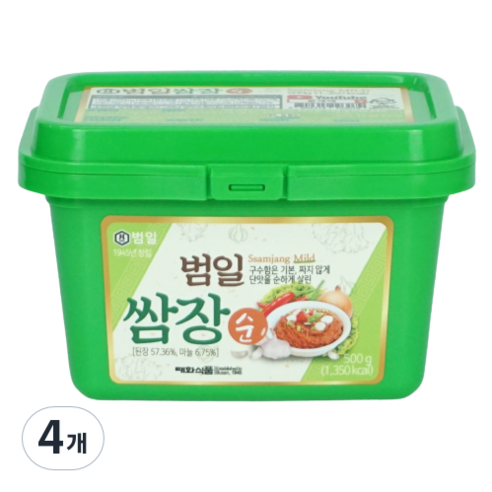범일 쌈장 순, 500g, 4개