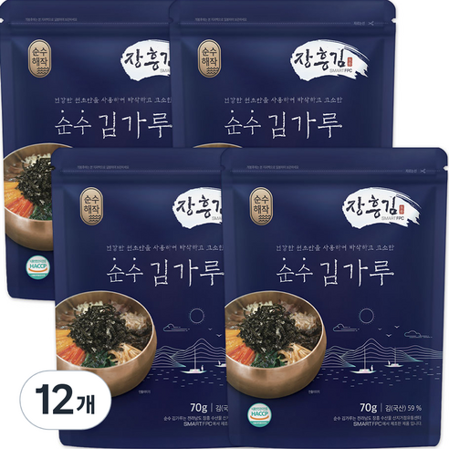 순수해작 순수 김가루, 70g, 12개