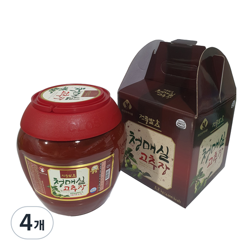 진조미 청매실 고추장, 2.2kg, 4개