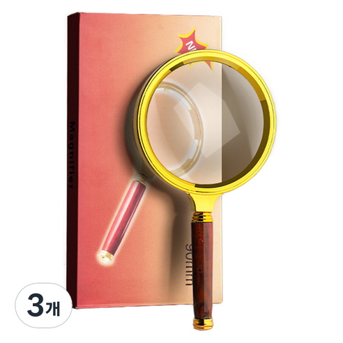 썸즈마인 확대 돋보기 골드 90mm, 3개