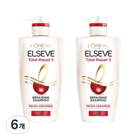 로레알파리 토탈 리페어 5 샴푸, 410ml, 6개