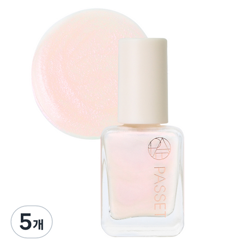 파셋 셀럽 네일컬러 폴리쉬 매니큐어, 66 화이트쉬머, 7ml, 5개