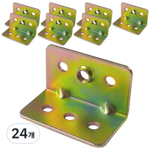 철물코리아 C08 철물 탭 꺽쇠 6mm 4p, 24개