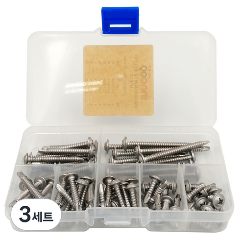 이노공구 스텐 직결나사 와셔머리 7종 세트 1012, 3세트
