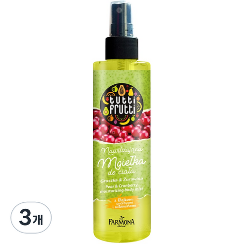 파모나 페어&크랜베리 바디 미스트, 200ml, 3개