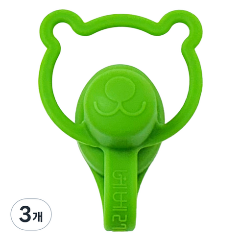 베베2781 유아용 이유식 파우치 흘림방지 토퍼, 100ml, 3개, C 4 그린