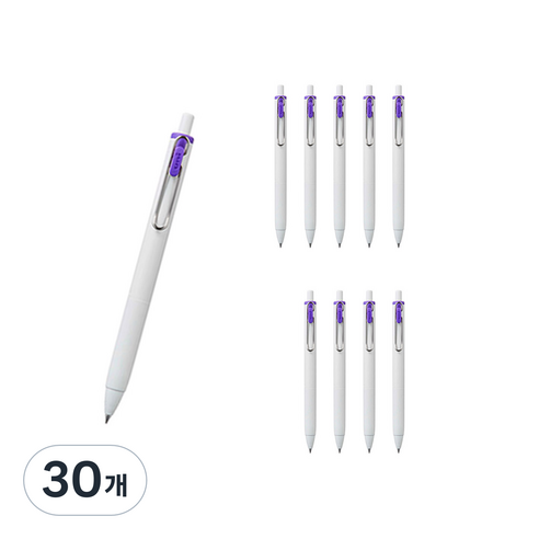 유니볼 원 중성 잉크펜 0.38mm, 바이올렛, 30개