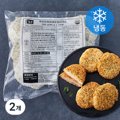 참손 맛조은 청파래 오징어까스 10개입 (냉동), 600g, 2개