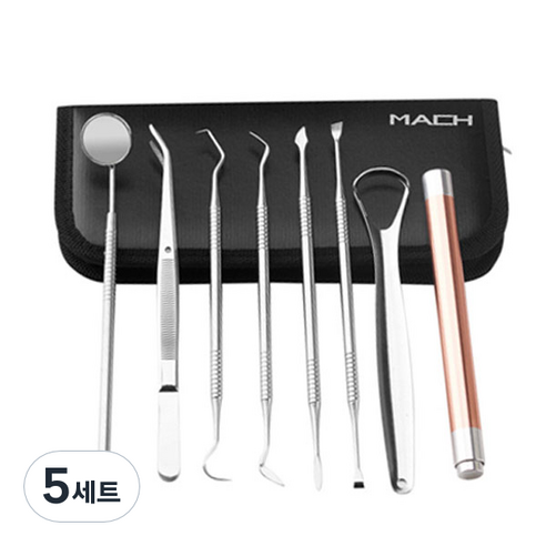 마하 수동식 의료용 치석제거기 8종 LED 세트, 5세트