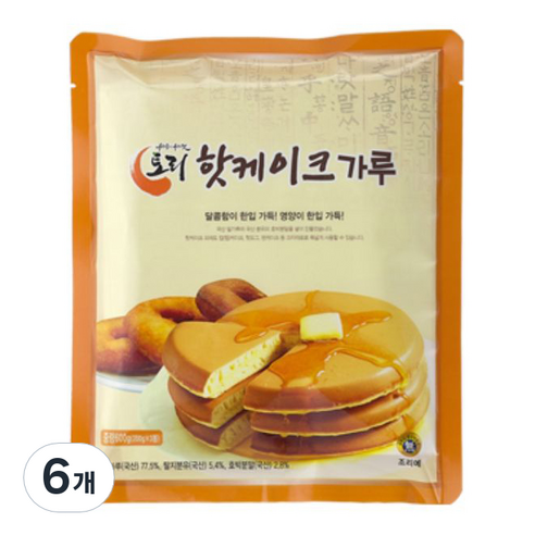 토리식품 핫케이크 가루, 6개, 600g