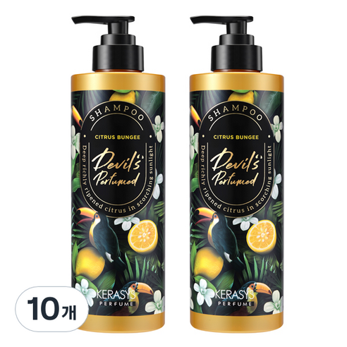 케라시스 데빌스 퍼퓸 시즌2 샴푸 시트러스 번지, 10개, 500ml