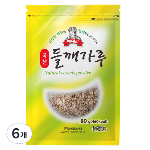 배대감 국산 들깨가루, 80g, 6개
