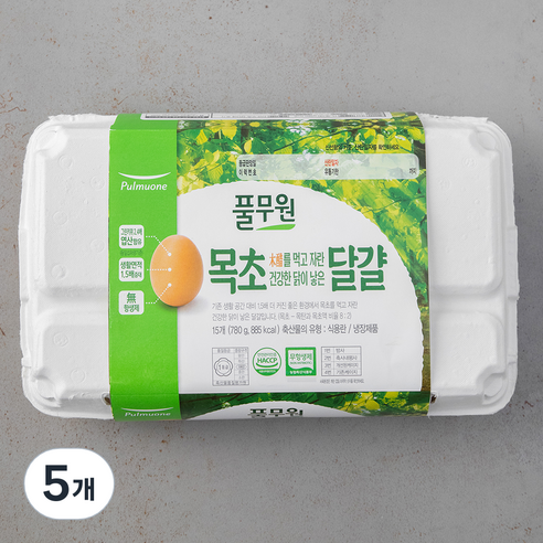 풀무원 무항생제 1등급 목초 대란, 15구, 5개