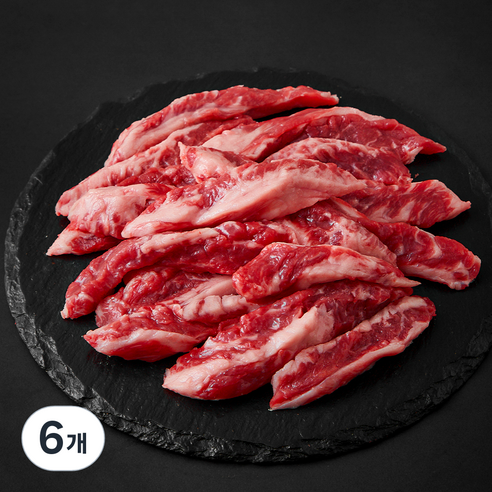 CAB인증 미국산 앵거스 갈비살 구이용 (냉장), 6개, 300g