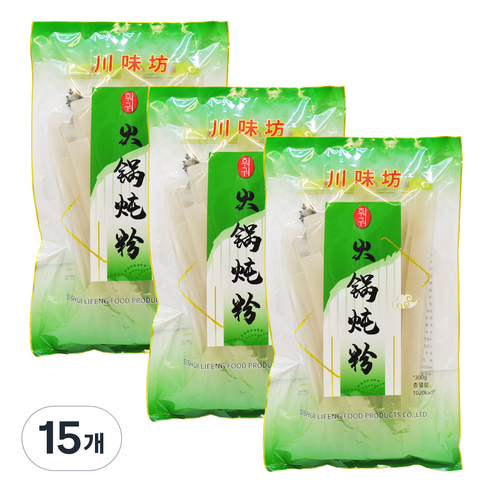 천미방 훠궈 마라탕용 넓적 당면, 300g, 15개