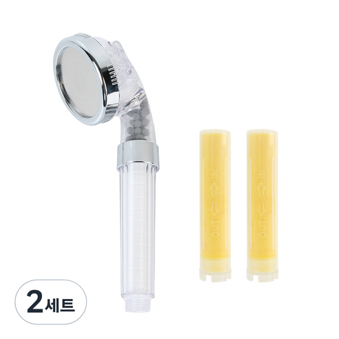 홈다움 폭풍수압 3단조절 힐링스파 샤워기 헤드 + 비타필터 2p세트, 2세트