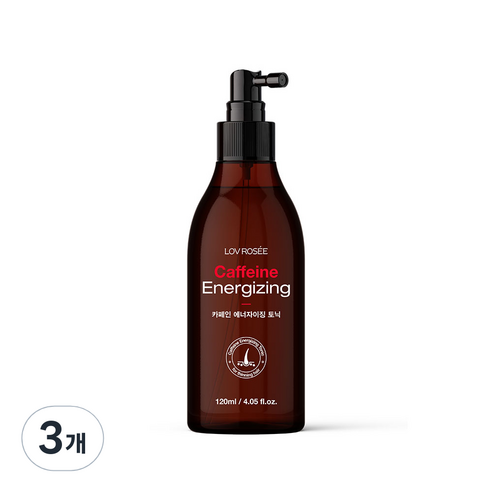 로브로제 카페인 에너자이징 탈모토닉, 3개, 120ml