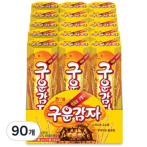 해태제과 구운감자, 27g, 90개
