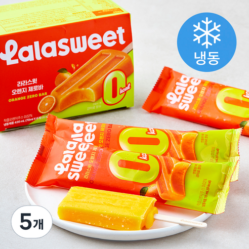 라라스윗 오렌지 제로바 (냉동), 5개, 6개입, 70ml