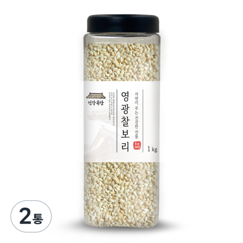 건강곡간 영광 찰보리, 1kg, 2개
