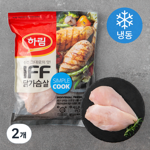 노브랜드 닭가슴살  하림 IFF 닭가슴살 (냉동), 2kg, 2개
