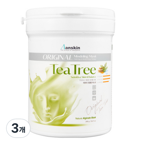 안스킨 오리지날 티트리 모델링팩 240g, 3개, 1개입