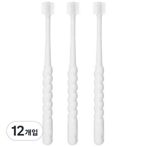 예꼬맘 360도 베이비용 칫솔 1단계, 화이트, 1개입, 12개