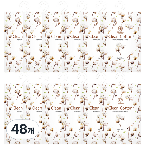 올레비엔 센티드 사쉐 클린코튼, 20g, 48개