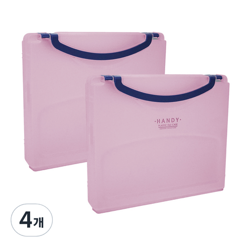 핸디 화일 케이스 5cm, 분홍, 4개