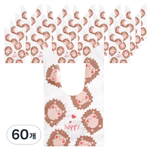 러블리 미니 포장 구디백, 고슴도치, 60개