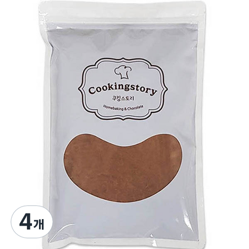 쿠킹스토리 프리미엄 코코아파우더, 1kg, 4개