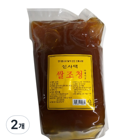 한강 진사댁 전통 쌀조청, 3kg, 2개