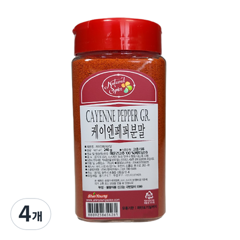 내츄럴스파이스 케이앤페퍼분말, 240g, 4개